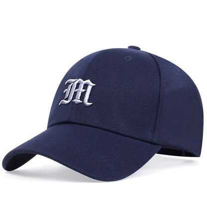 Unisex M Letter Embroidery Baseball Caps Spring and Autumn Outdoor Adjustable Casual Hats Sunscreen Hat Sports Cap