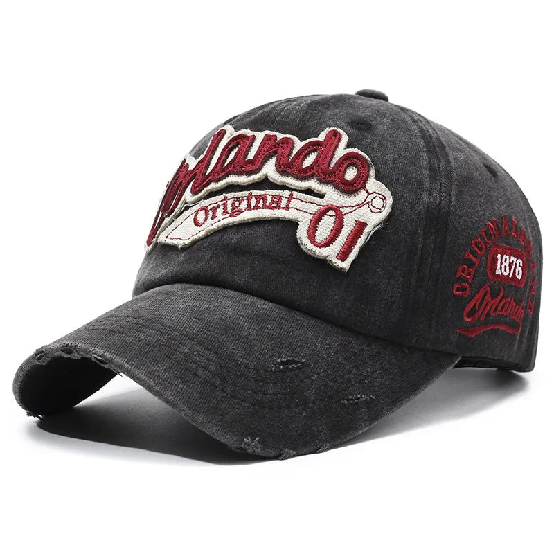American-Style Retro Distressed Baseball Cap