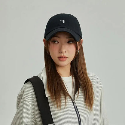 Unisex RH Letter Embroidery Baseball Cap Summer Casual Hat Outdoor Shade Adjustable Hip Hop Hats