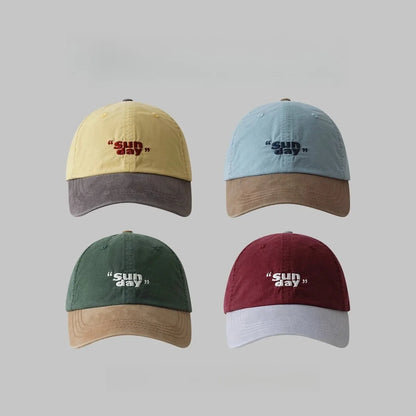 Small Niche Color Blocking Design Duckbill Cap Fashion Korean Outdoor Retro