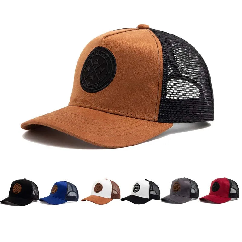Summer Mesh Baseball Cap Women Men Enjoy Life Letter Patch Snapback Hat