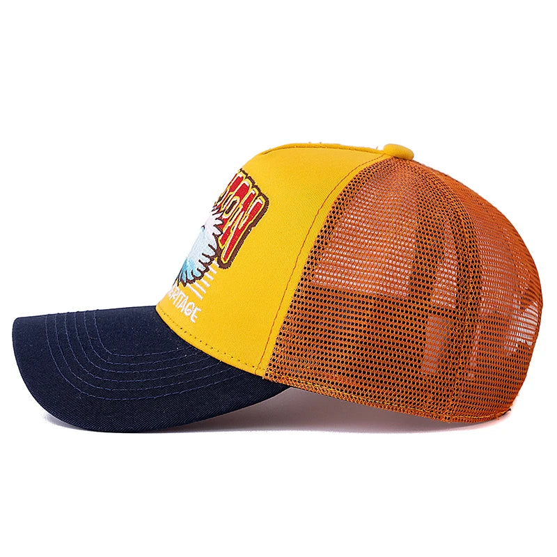 Unisex Fashion Eagle Head Mesh Baseball Cap Man Women