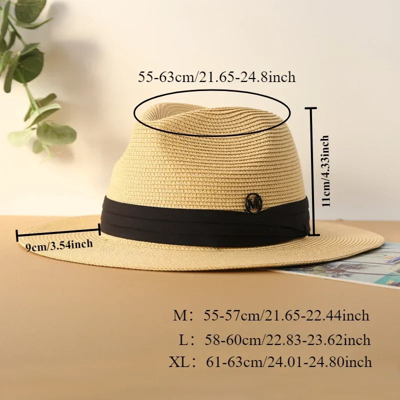 Designer M Big Size XL 61cm 63cm Travel  Panama Straw Hats