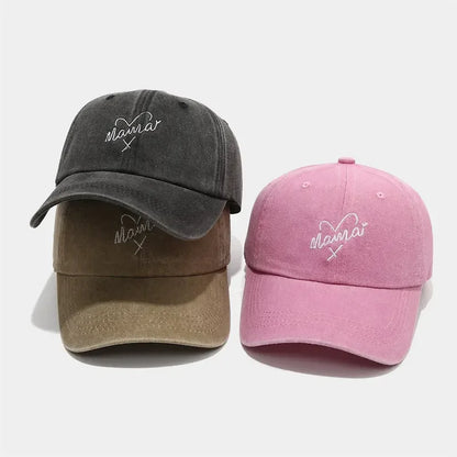 Four Seasons Cotton Geometric Embroidery Casquette Baseball Cap
