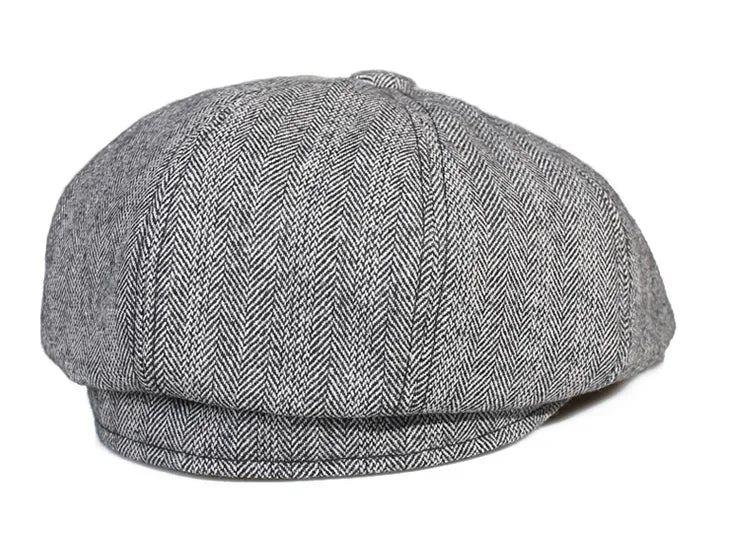 Men Street Bonnet 55% Wool Beret Sheepskin Camel/Grey Male Thin Hats