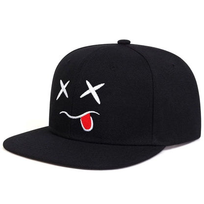 Unisex Personality Ghost Expression Embroidery Hip Hop Hats