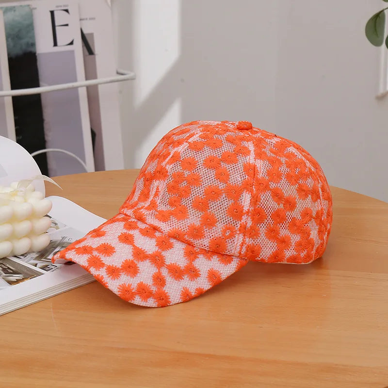 Lace Sunshade Casual Hollowed-Out Flower Baseball Cap