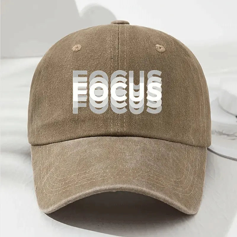 Focus Illusion Printed Washed Baseball Cap