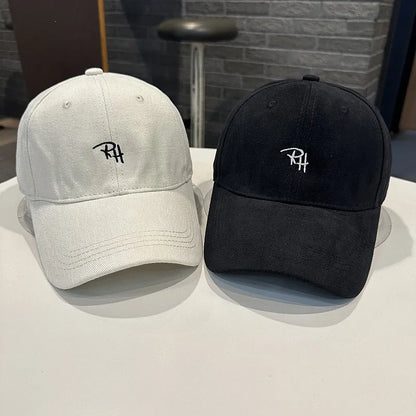 Korean Style RH Letter Embroidery Baseball Cap
