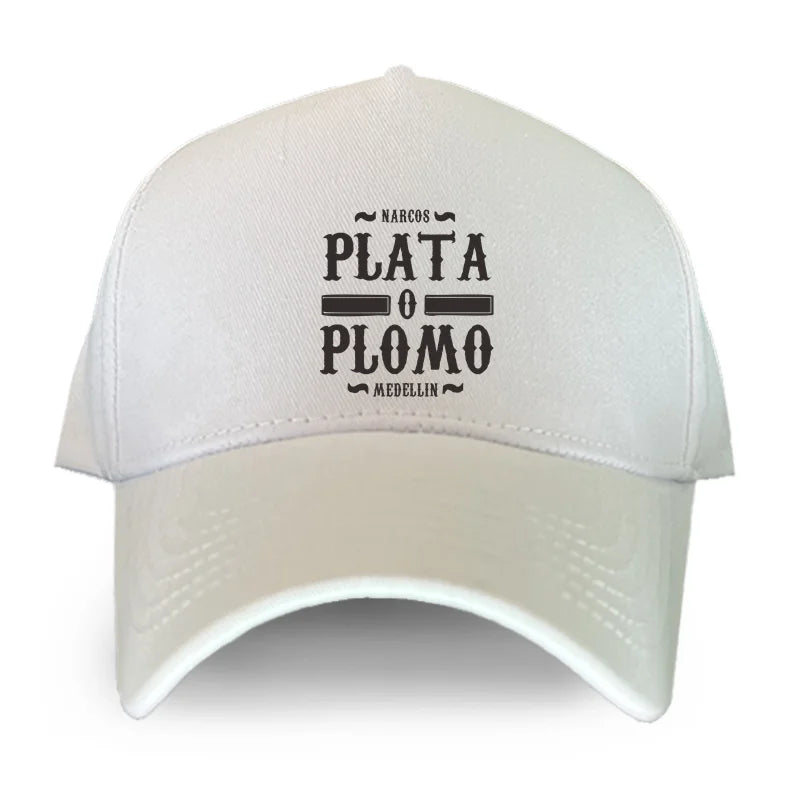 Funny Narcos Plata O Plomo Cotton Baseball Cap