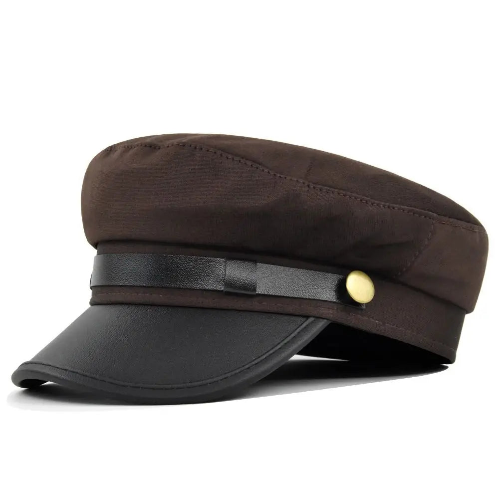 Flat Cap Vintage Navy Cap British Style Flat Top Hat Beret Hats