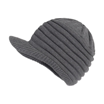 Unisex Winter Hats With Visor Warm Ski Hat Stylish Knitted Hat