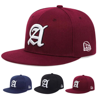 Unisex Personality A Letter Embroidery Hip-hop Hats Outdoor Hat Sports Cap