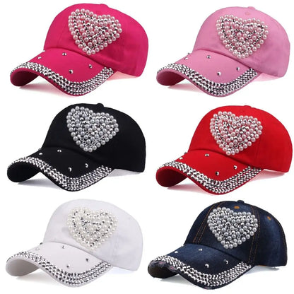 Hip Hop Rhinestones Studded Baseball Caps