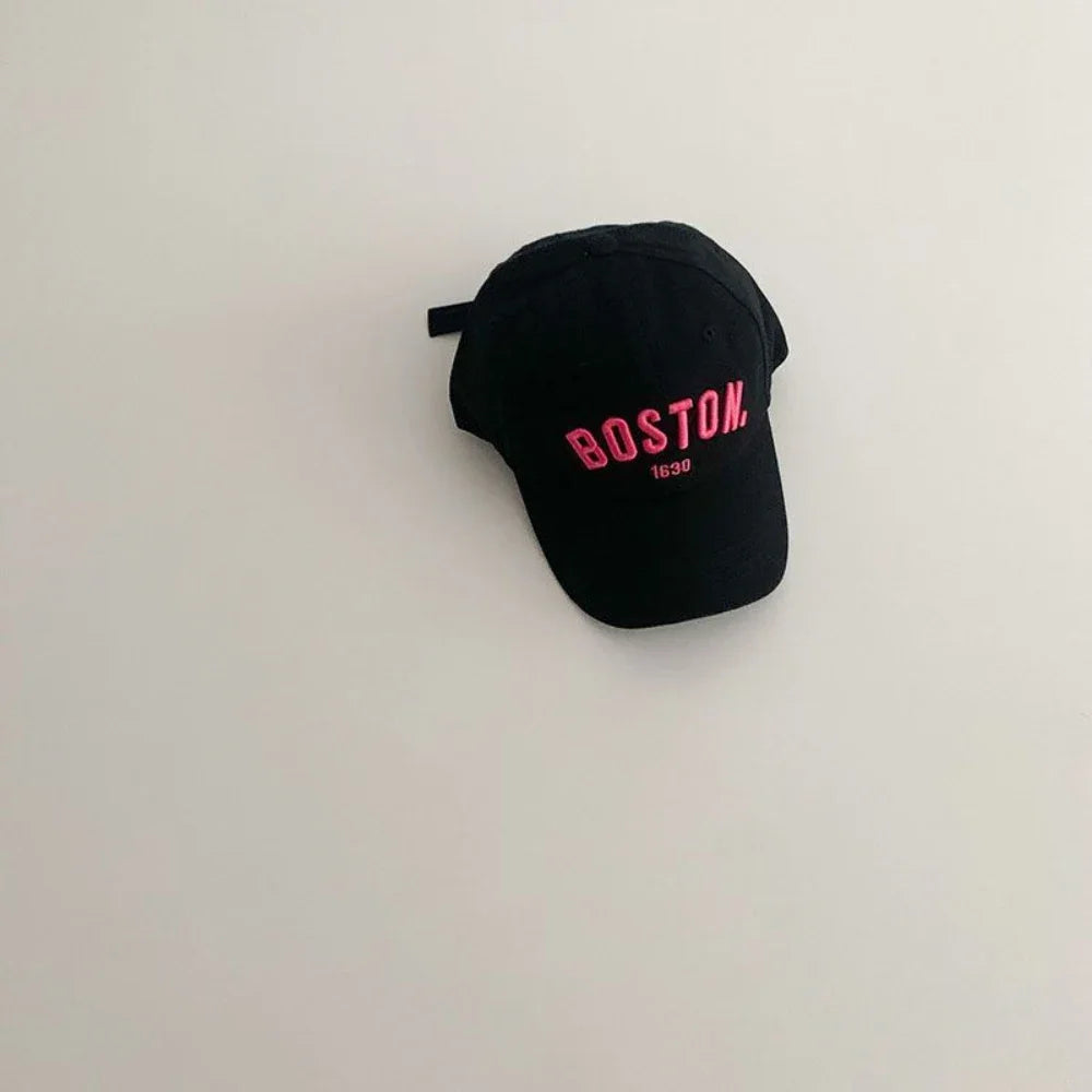 Solid Letter Kids Baseball Cap Embroidery Children Girls Boys Sun Hat