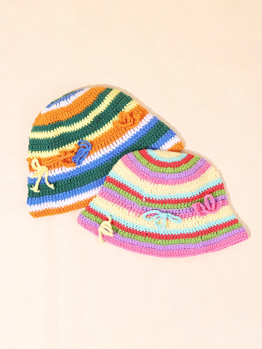 Vintage Colored Striped Hand Woven Decorative Knot