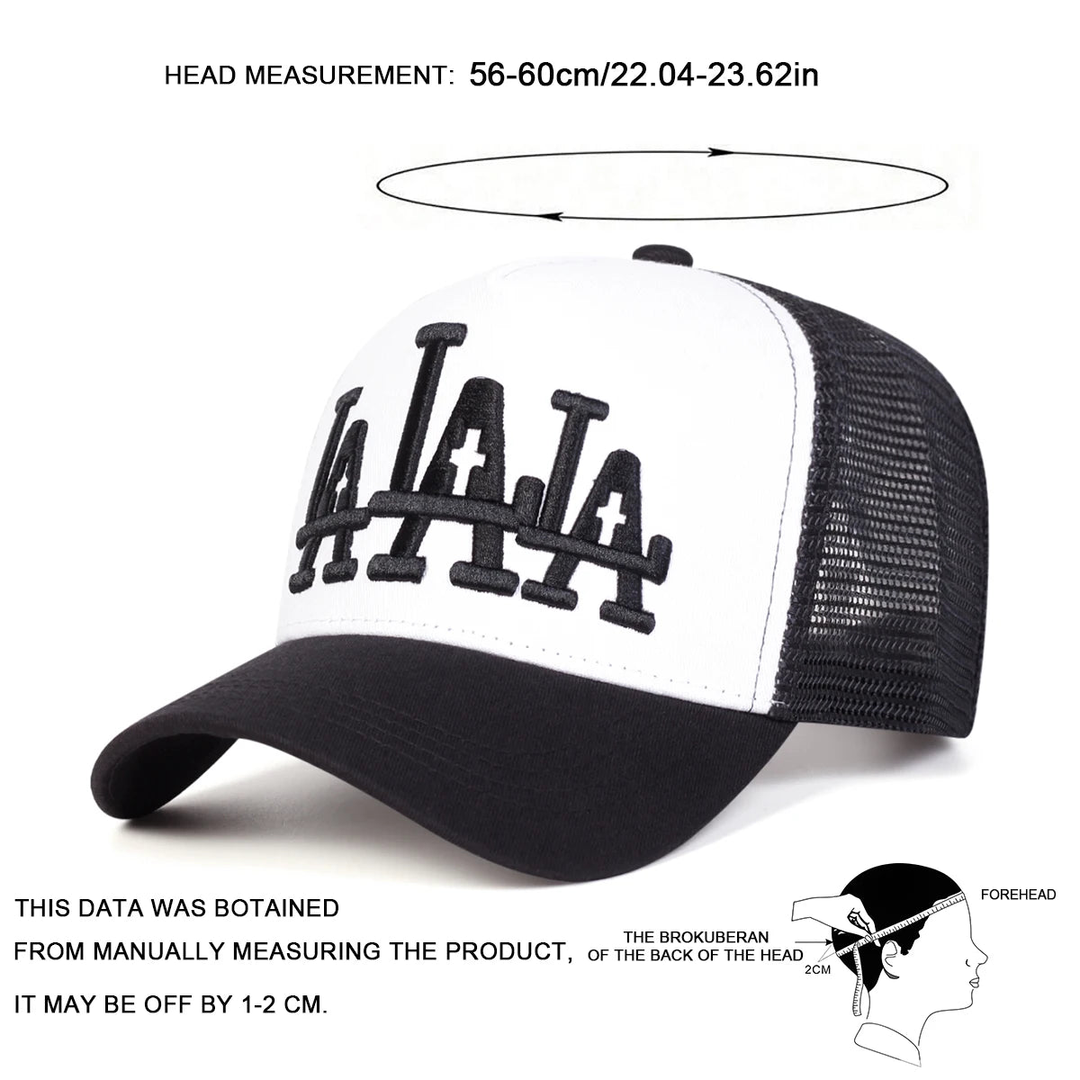 Unisex LA Cross Embroidery Baseball Caps Spring and Summer Outdoor