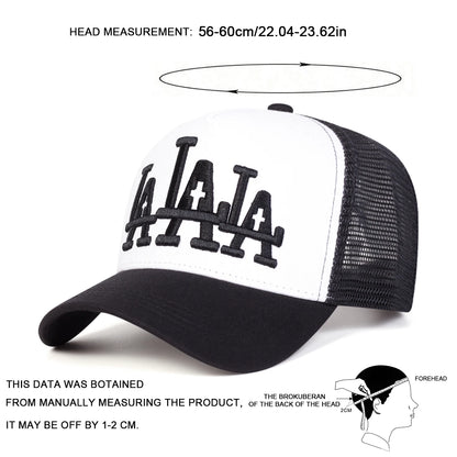 Unisex LA Cross Embroidery Baseball Caps Spring and Summer Outdoor