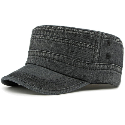 Cotton Denim Baseball Hat Male Female Adjustable Army Military Flat Top Cap