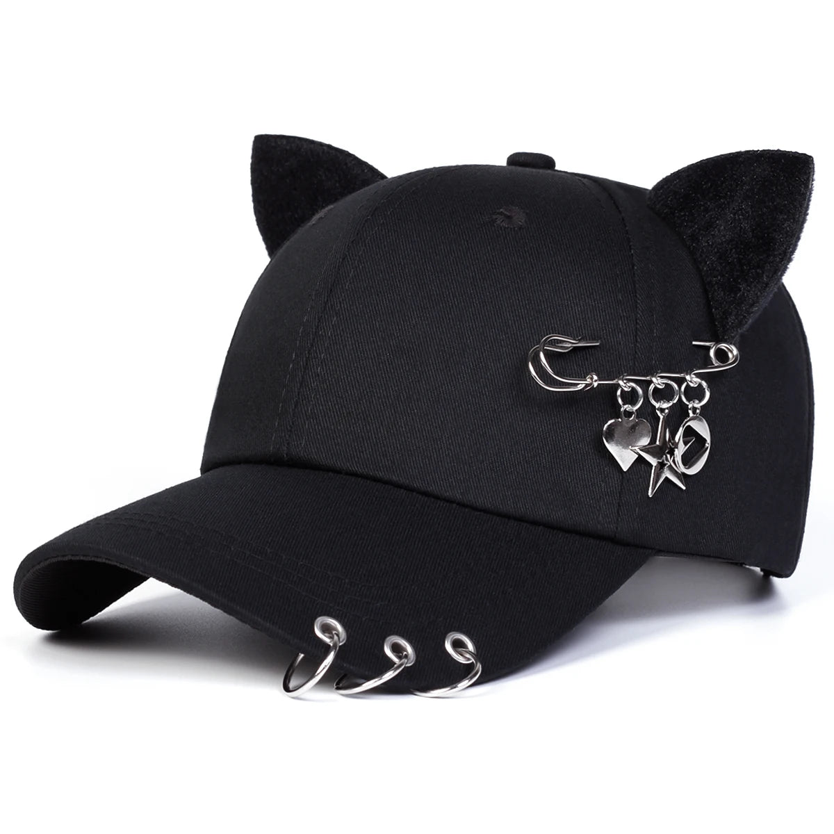 Unisex Cat Ear Pin Love Baseball Caps Spring Autumn