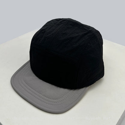 Versatile Quick-Dry Plaid Solid Color Block Baseball Hats