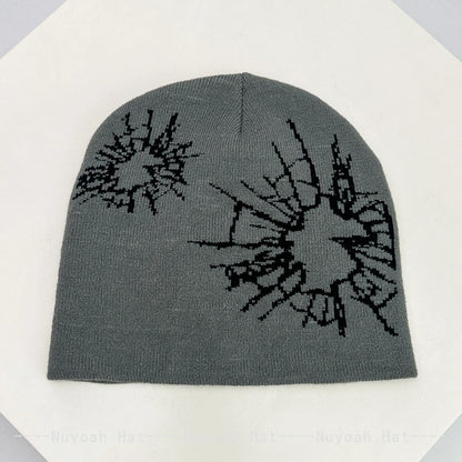 New Men Women Color Block Cullet Jacquard Knitted Hats