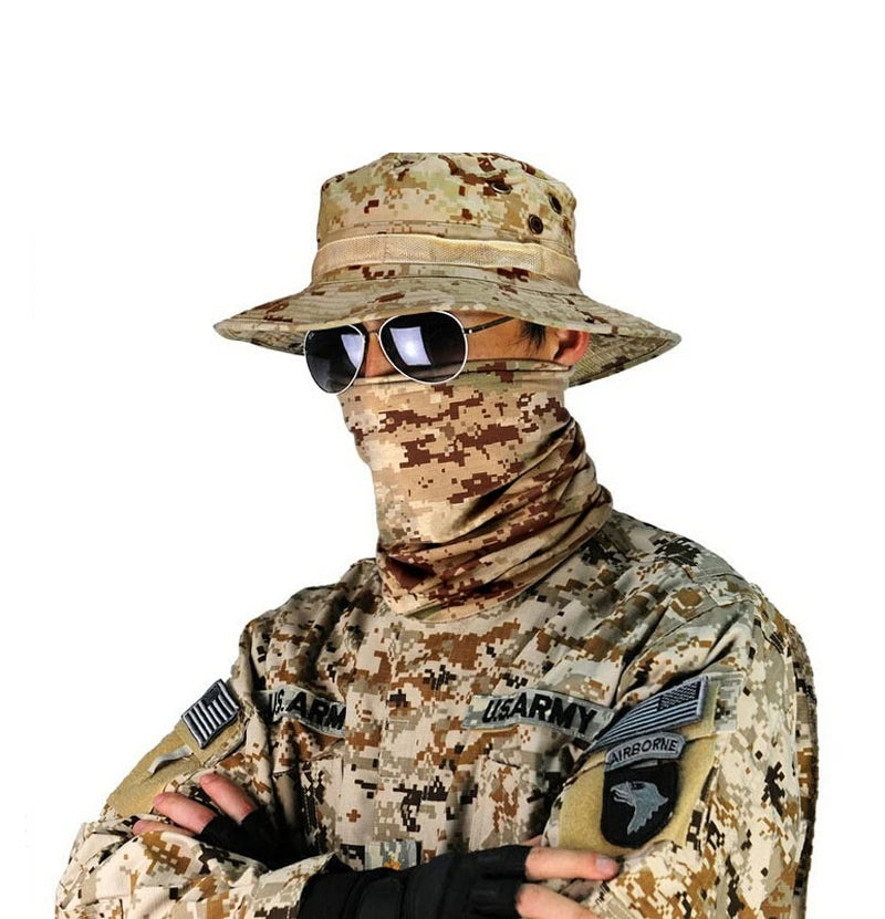 Camouflage Tactical Boonie Hats Camping Climbing Bucket Sniper Hat Men