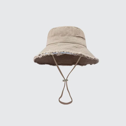 Fisherman's Hat, Women's Foldable Retro Versatile Travel, Polished Edge Sun Hat, Temperament enhancing face basin hat