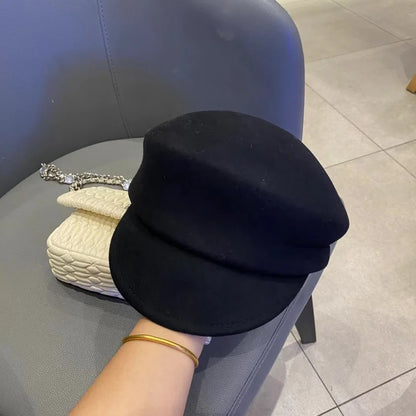 Trendy British Korean Style Baker Boy Trooper Hat