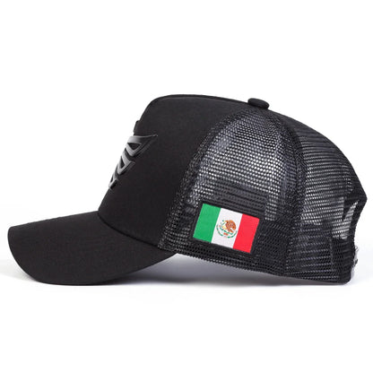 Unisex Mexican Eagle Label Baseball Net Caps Outdoor Adjustable Casual Hats Hip Hop Hat Sunscreen Hat