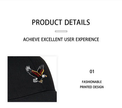 MLFO Eagle Soft Top Baseball Cap Bold Patriotic Retro Style Daily Commute & Outdoor Hiking For Patriotic Enthusiasts Holiday Gif