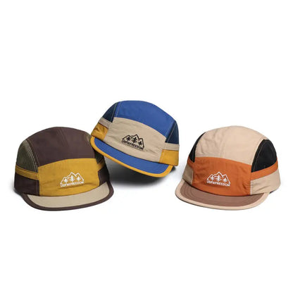 5 Panel Baseball Cap for Men Women, Embroidery Mesh Nylon Quick Dry Breathable