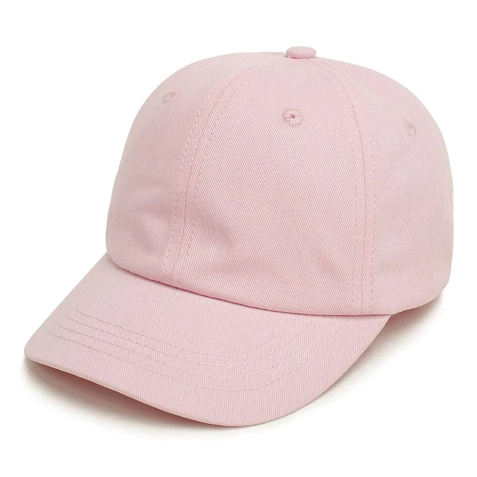 Baby Girl Baseball Caps Pink Black White Gray Children Low Profile Sun Hat Kids