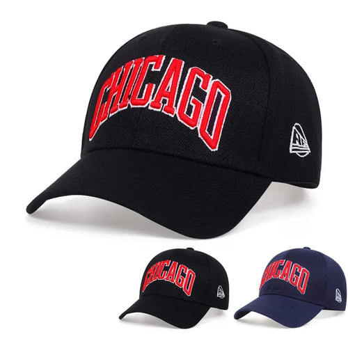 Unisex Chicago Letter Embroidery Baseball Cap Outdoor