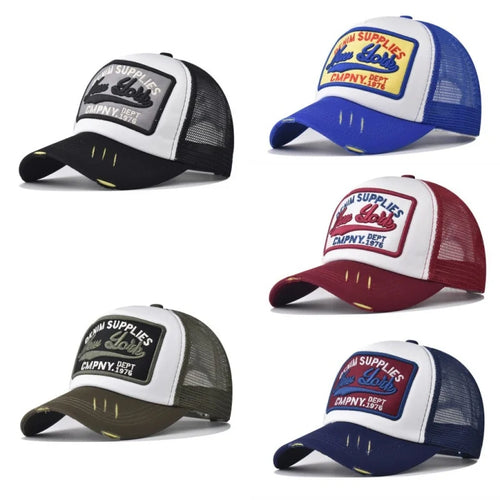 Streetwear Letter Embroidery Mesh Dad Baseball Cap
