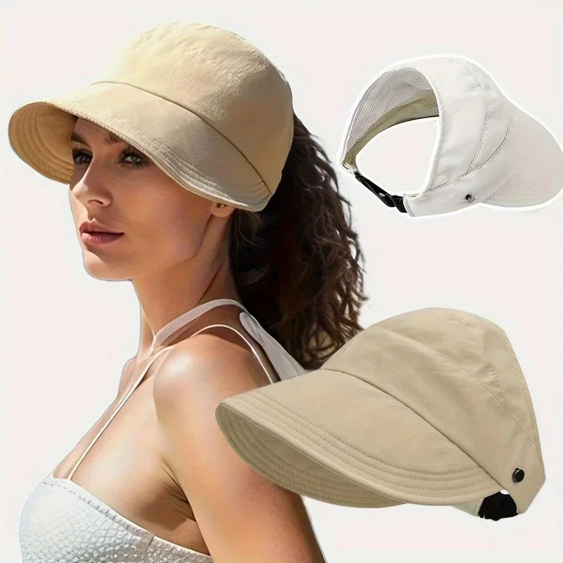 Women Sun Visor Hat Wide Brim Bucket Hats Summer Autumn UV Protection Sport Baseball Cap