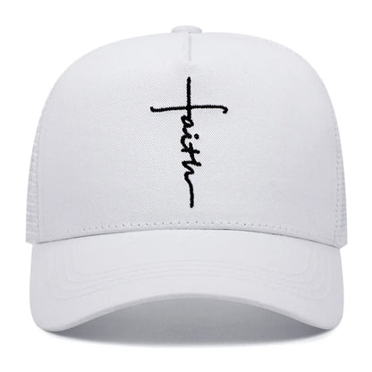 Cross Personalized Embroidery baseball cap  Hip Hop Outdoors Mesh Cap
