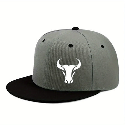 Bull Patterned Baseball Cap For Both Men's And Women's For All Seasons