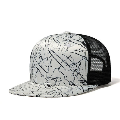 Hip-hop Flat Brim Baseball Cap Breathable Mesh Cap Spring Summer