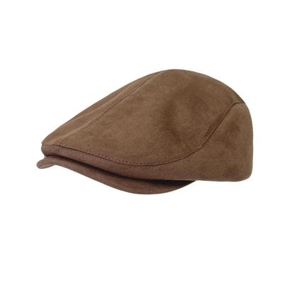 Peaked Cap Suede Visor Women's Cap British Style Newsboy Cap