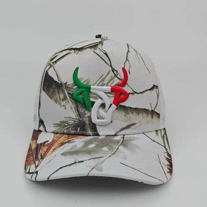 Unisex Ox Head Embroidery Hip-hop Net Hats Spring and Summer