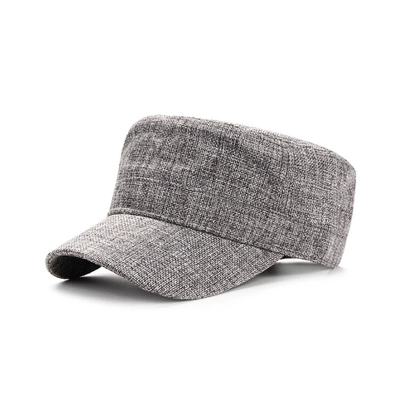 New Big Size Deep Faux Linen Baseball Hats Outdoor