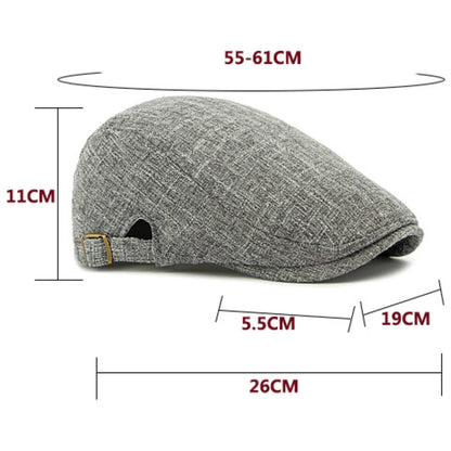 Men Beret Women Spring Summer Hat Breathable Linen Ivy Flat Cap