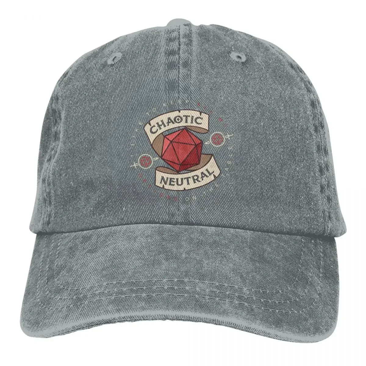 Chaotic Neutral Alignment Kinda Care Kinda Dont Baseball Caps