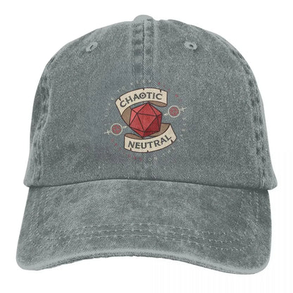 Chaotic Neutral Alignment Kinda Care Kinda Dont Baseball Caps