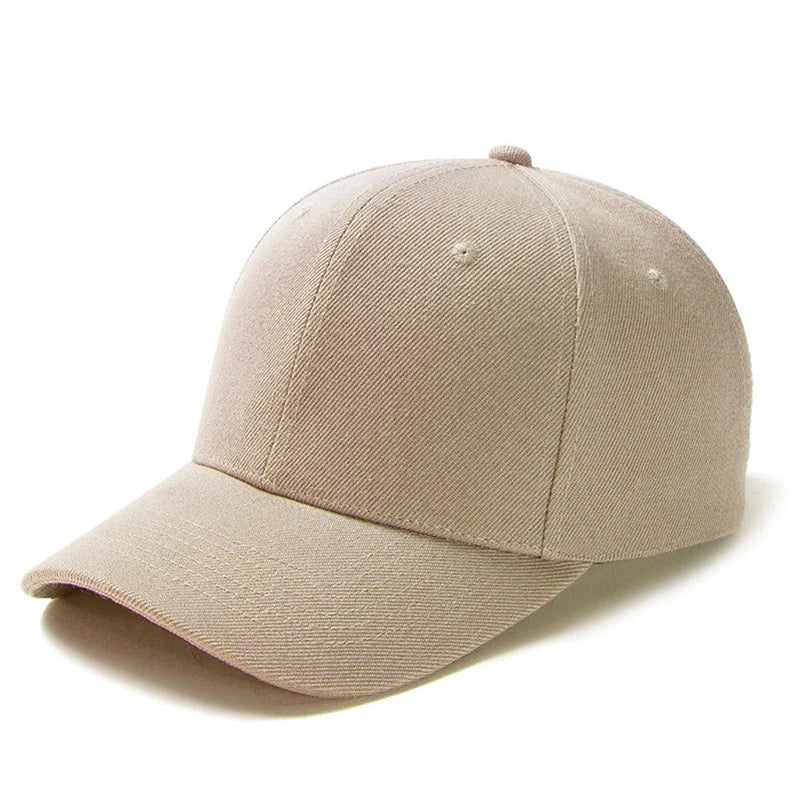 Adjustable Polyester Baseball Cap Unisex Solid Color Dad Hat