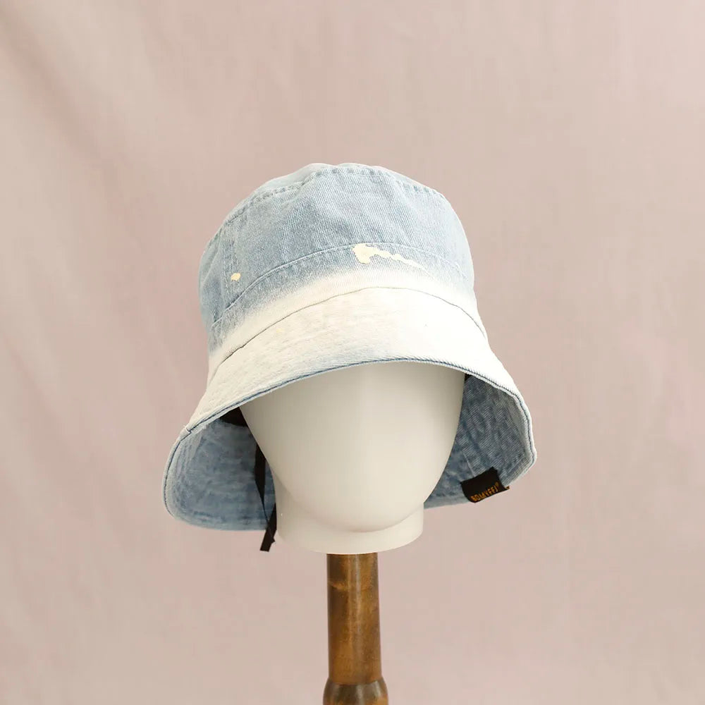 2026 Washed Denim Bucket Hat Women Fisherman's Hat