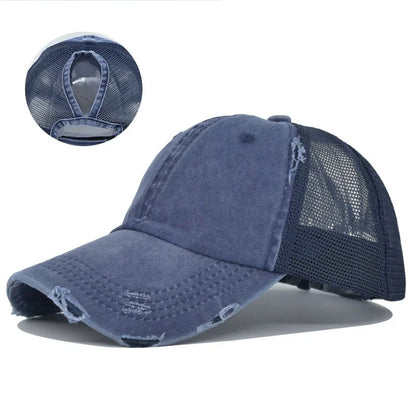 Washed Cotton Mesh Breathable Baseball Cap