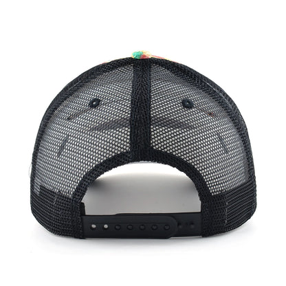 Straw Floral Baseball Cap Women Summer