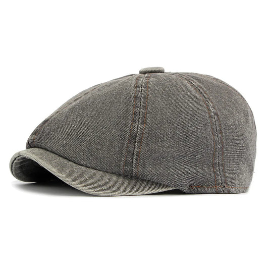 Vintage Bohemian Style Washed-Out Denim Forward Cap